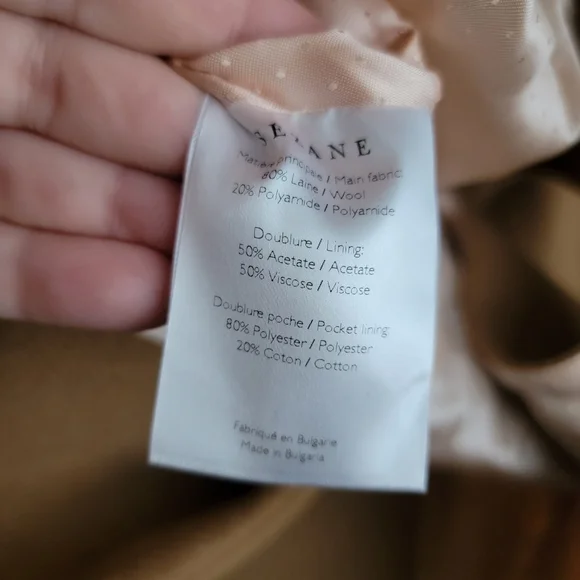 Sezane Johnson Coat in Camel size 36 NWT - Picture 14 of 15